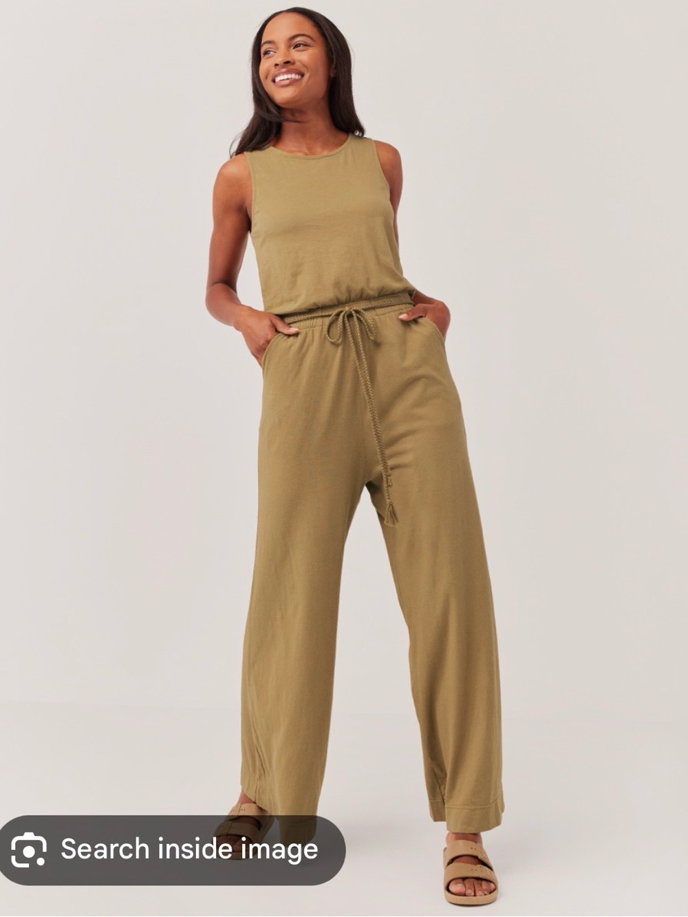 Pact organic cotton jumpsuit portside small